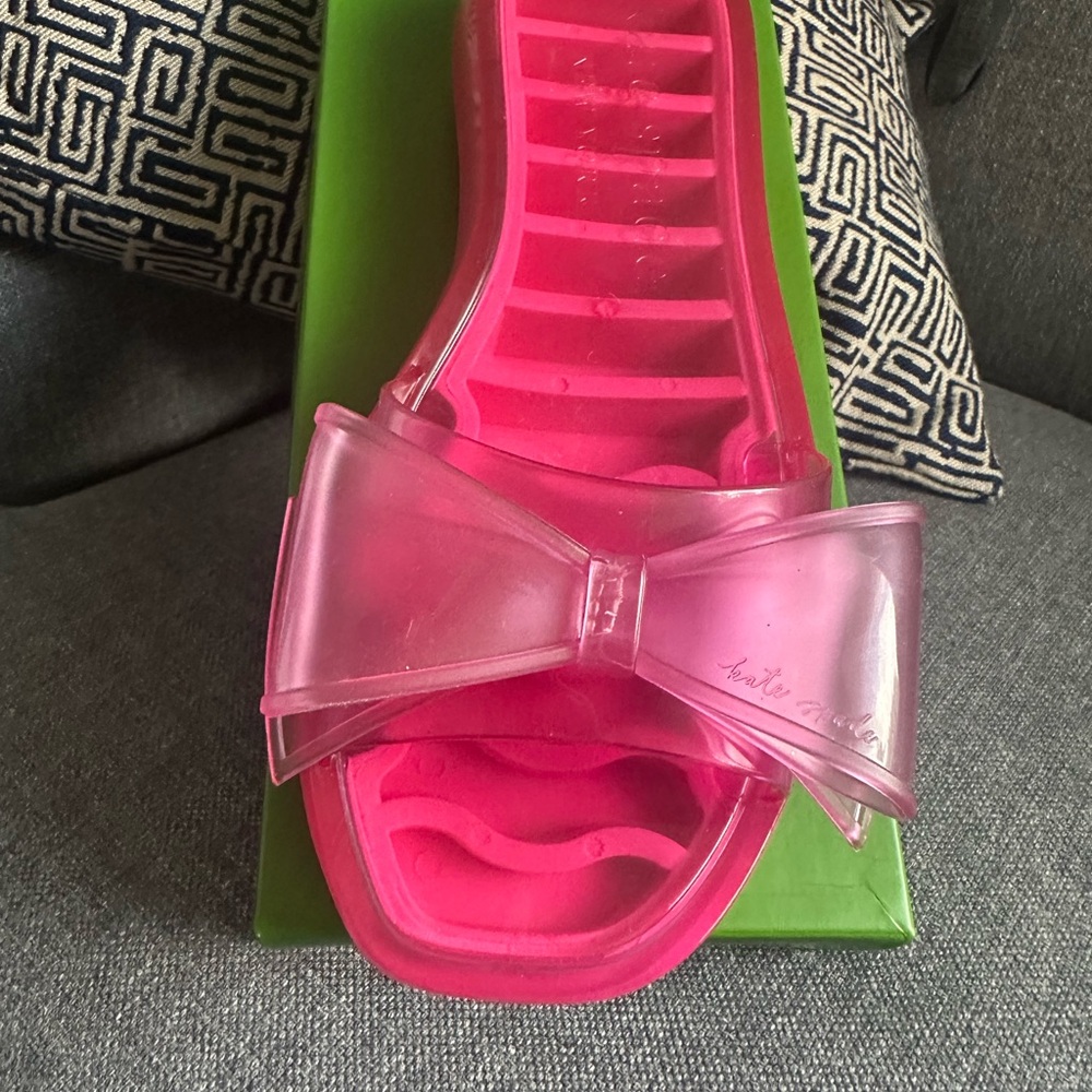 Kate Spade Pink Bow Slide Sandals
